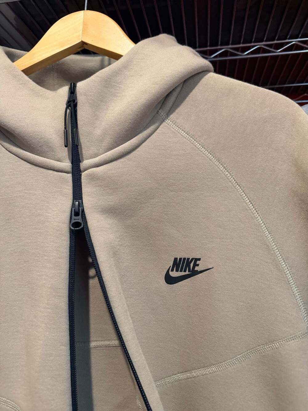 Nike Sportswear Tech Fleece Windrunner Men's Full-Zip Hoodie Khaki/Black XL